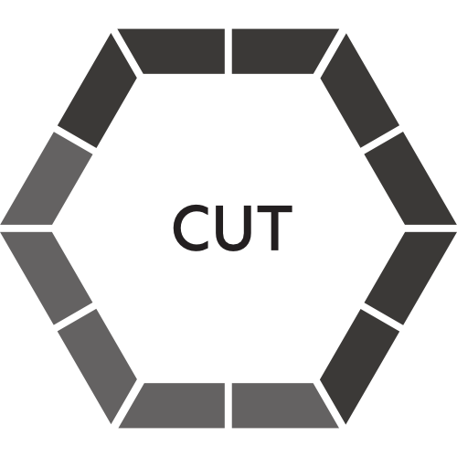 Der Schleifgrad von Fine Cut ist 5 von 12